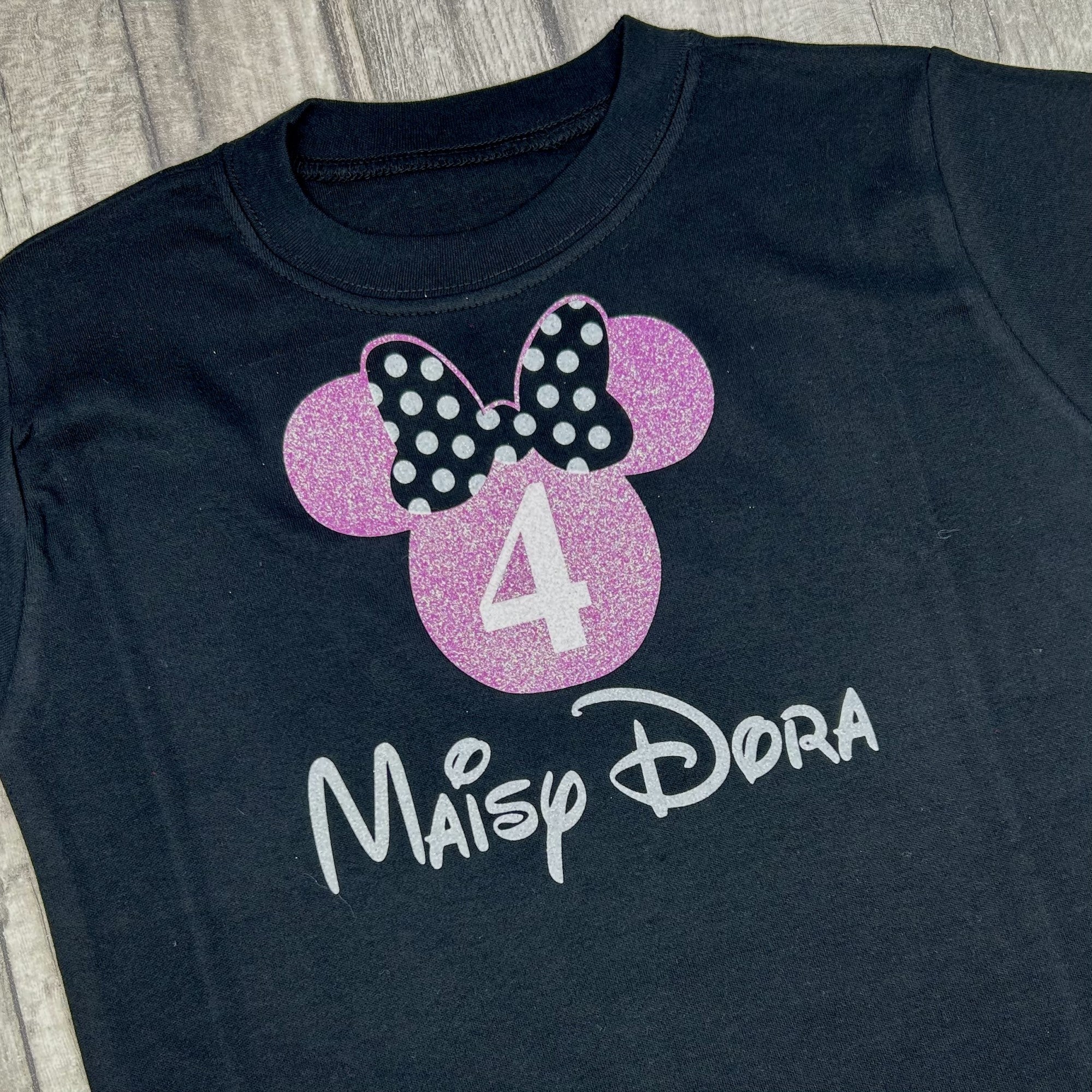 Personalised Minnie Mouse Birthday T Shirt Little Secrets Clothing