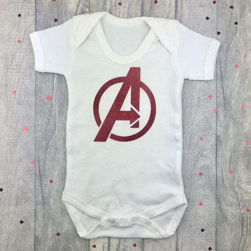 Avengers Superhero Newborn Baby White Romper Bodysuit