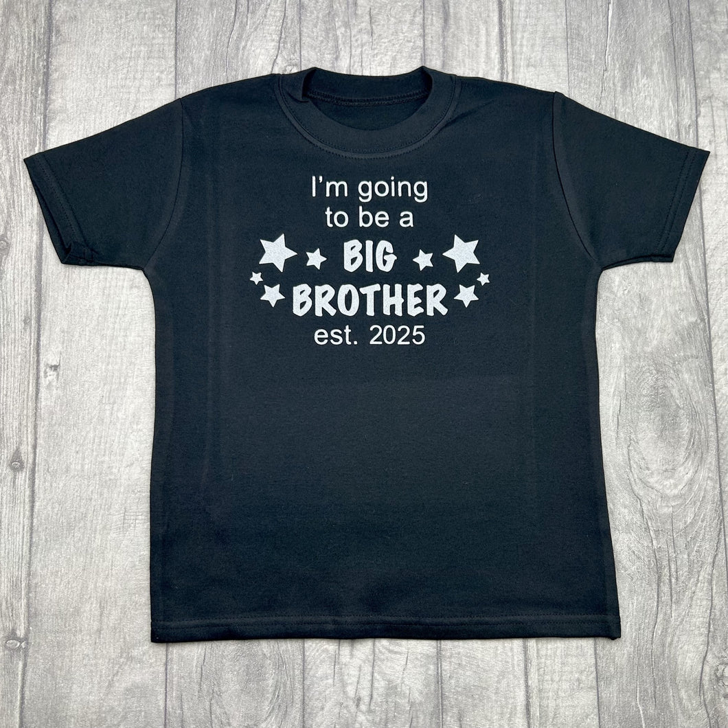 Baby Announcement Sibling T-Shirt, Personalised Big Brother, Big Sister Top