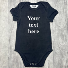 Load image into Gallery viewer, Custom Your Own Black Short Sleeve Baby Romper
