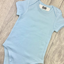 Load image into Gallery viewer, Custom Your Own Blue Short Sleeve Baby Romper
