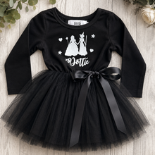 Load image into Gallery viewer, Personalised Girls Halloween Tutu Dress – Black Witch Dress
