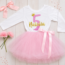 Load image into Gallery viewer, Personalised Baby Girl Birthday Tutu Dress with Name &amp; Age

