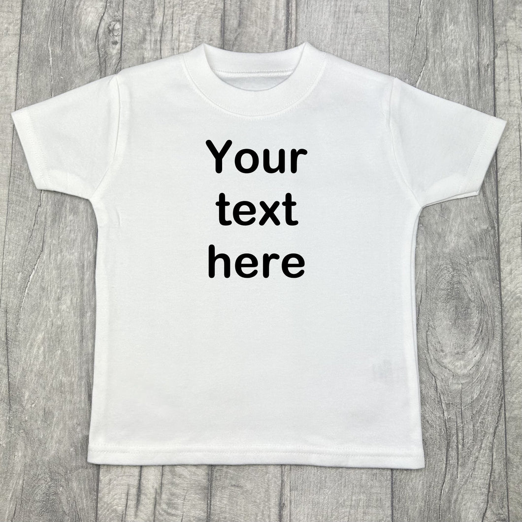 Custom Your Own White T-Shirt Kids Top - Little Secrets Clothing