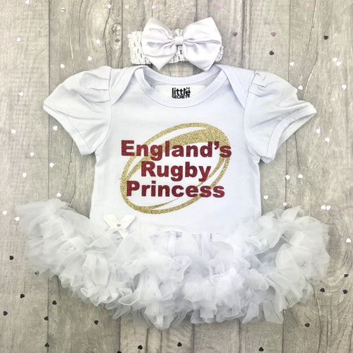 England’s Rugby Princess Tutu Romper