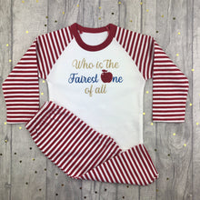 Load image into Gallery viewer, Disney Snow White Red And White Stripe 1st Birthday Girls Pyjamas, Fairest One of All - Little Secrets Clothing
