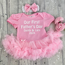 Load image into Gallery viewer, Our First Father&#39;s Day 2024 Tutu Romper, Daddy &amp; Daughter

