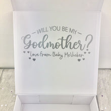 Load image into Gallery viewer, Personalised Will You Be My Godmother? Large Keepsake Gift Box
