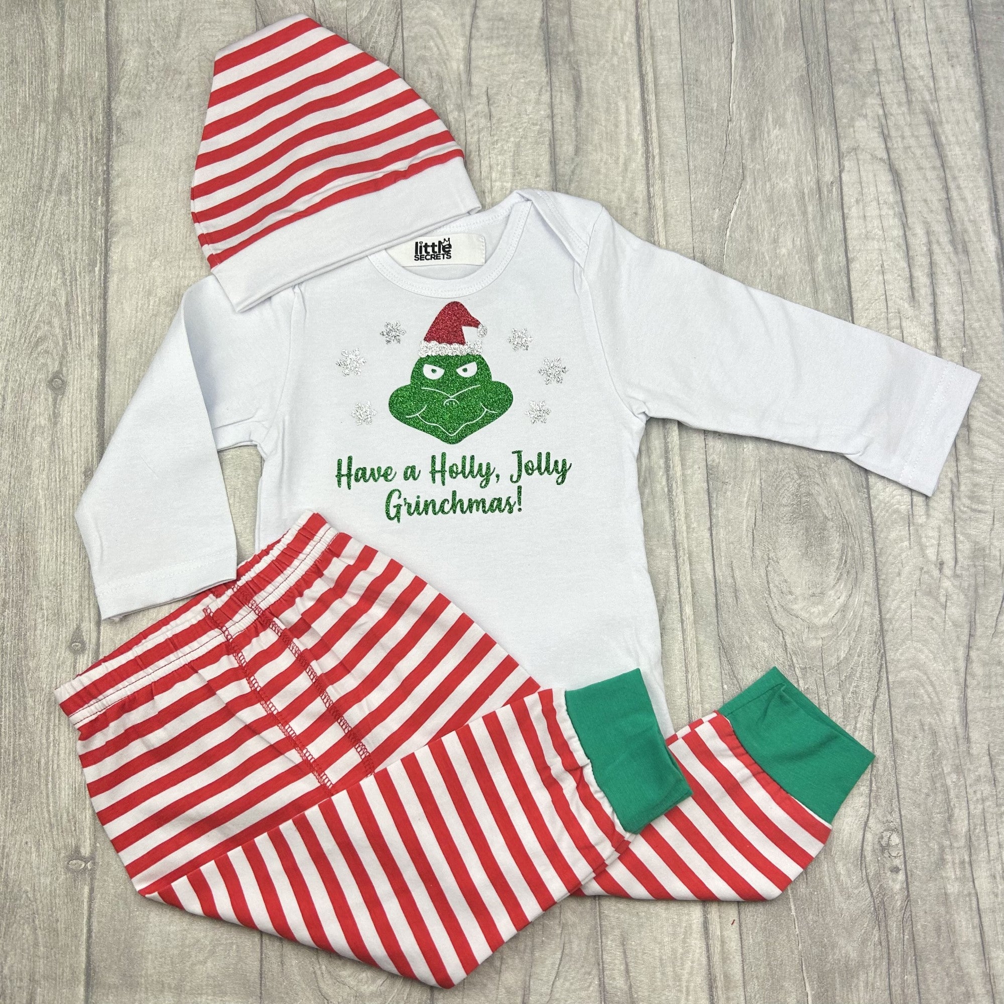 Christmas Pjs Grinch Pyjamas Baby Babies Grinch Christmas Outfit