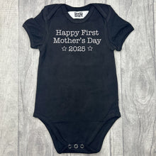 Load image into Gallery viewer, Newborn 1st Mothers Day Romper, Baby Boy Short Sleeve Happy First Mother&#39;s Day
