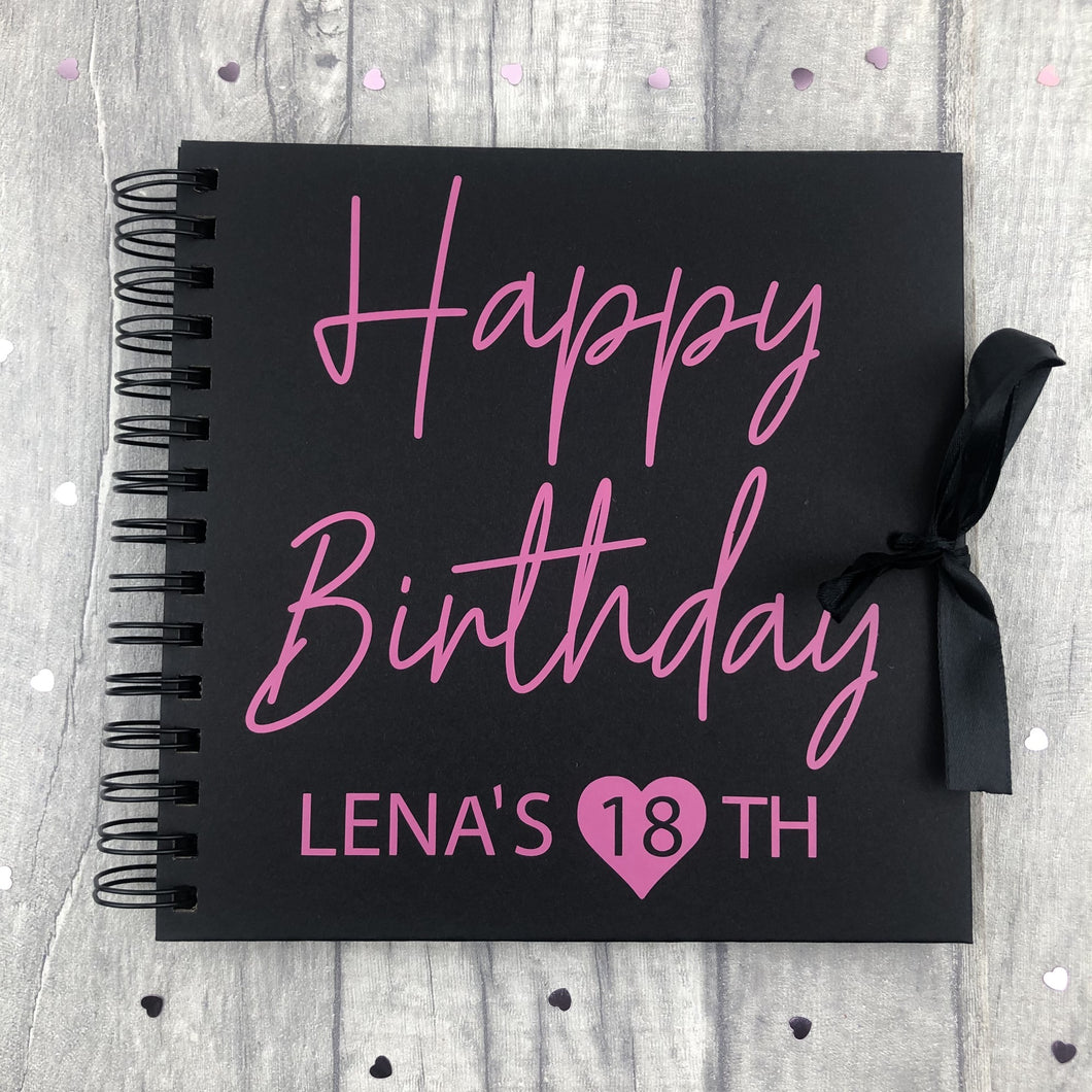 Personalised Happy Birthday Scrapbook Gift Custom Name And Age
