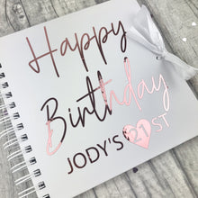 Load image into Gallery viewer, Personalised Happy Birthday Scrapbook Gift Custom Name And Age
