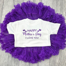Load image into Gallery viewer, Happy Mother&#39;s Day Girls Purple Boutique Outfit Set
