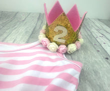 Load image into Gallery viewer, Birthday Tutu Dress &amp; Glitter Crown
