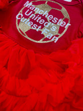 Load image into Gallery viewer, Manchester&#39;s United Cutest Fan Football Tutu Romper Dress - Little Secrets Clothing
