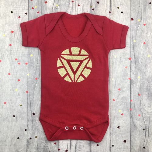 Iron Man Superhero Newborn Baby Red Bodysuit - Little Secrets Clothing