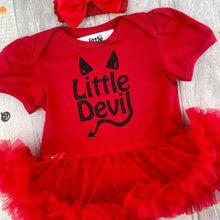 Load image into Gallery viewer, Baby Girl Little Devil Halloween Fancy Dress Red Tutu Romper with Headband - Little Secrets Clothing
