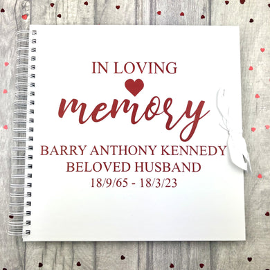 Personalised Memorial Guest Book Keepsake Scrapbook Photo Album