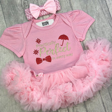 Load image into Gallery viewer, Disney Mary Poppins Baby Girl Tutu Romper With Matching Bow Headband
