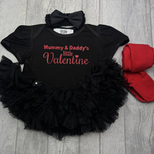 Load image into Gallery viewer, Mummy &amp; Daddy's Little Valentine Baby Girl Tutu Romper Set, Valentine's Day Outfit
