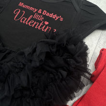 Load image into Gallery viewer, Mummy &amp; Daddy's Little Valentine Baby Girl Tutu Romper Set, Valentine's Day Outfit
