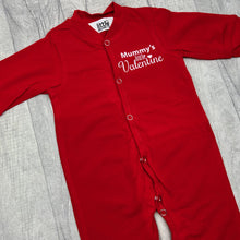 Load image into Gallery viewer, Mummy's Little Valentine Babies Romper Sleepsuit, Valentine’s Day
