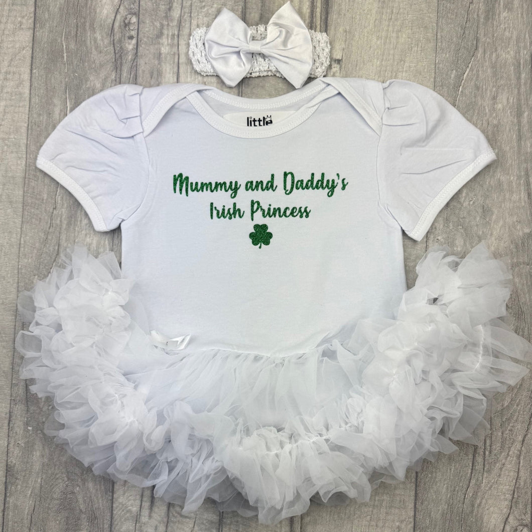 Mummy & Daddy's Irish Princess Baby Girls Tutu Romper