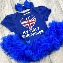 Load image into Gallery viewer, My First Eurovision Baby Girls Tutu Romper, Union Jack
