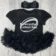 Load image into Gallery viewer, Newcastle&#39;s Rugby Cutest Fan Tutu Romper

