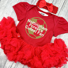 Load image into Gallery viewer, Nottingham Forest&#39;s Cutest Fan Football Red Tutu Romper Dress
