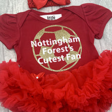 Load image into Gallery viewer, Nottingham Forest&#39;s Cutest Fan Football Red Tutu Romper Dress
