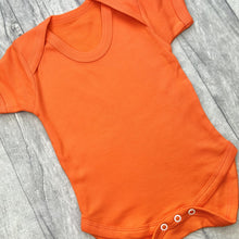 Load image into Gallery viewer, Custom Your Own Orange Short Sleeve Baby Romper
