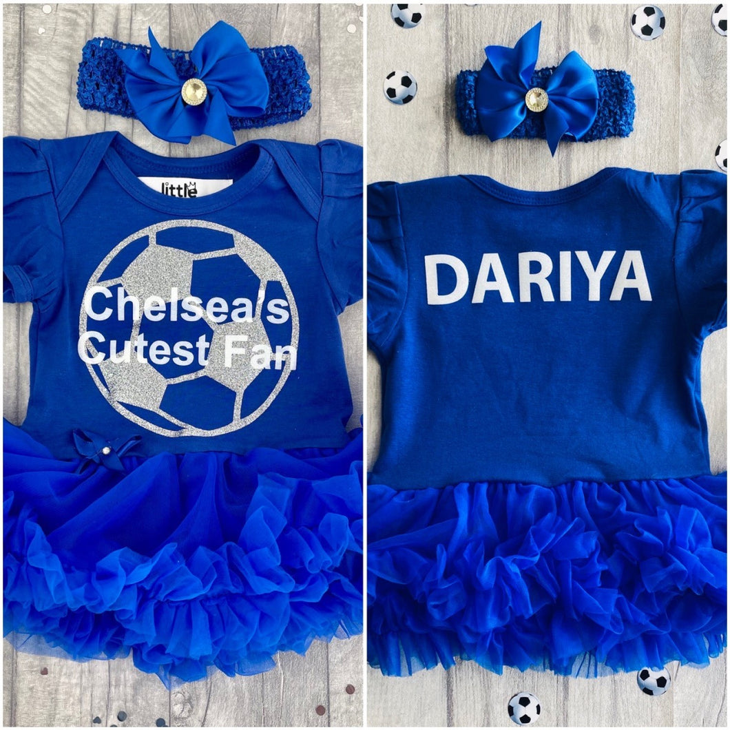 Personalised Chelsea's Cutest Fan Tutu Romper