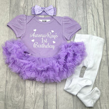 Load image into Gallery viewer, Baby Girls Personalised 1st Birthday Pink Outfit Set
