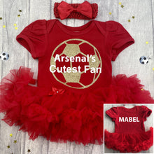 Load image into Gallery viewer, Personalised Arsenal’s Cutest Fan Tutu Romper
