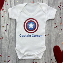 Load image into Gallery viewer, Personalised Captain America Superhero Bodysuit
