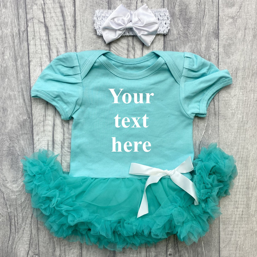 Custom Your Own Green Tutu Romper With Headband