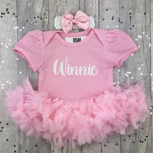 Load image into Gallery viewer, Personalised Name Newborn Baby Girl Tutu Romper
