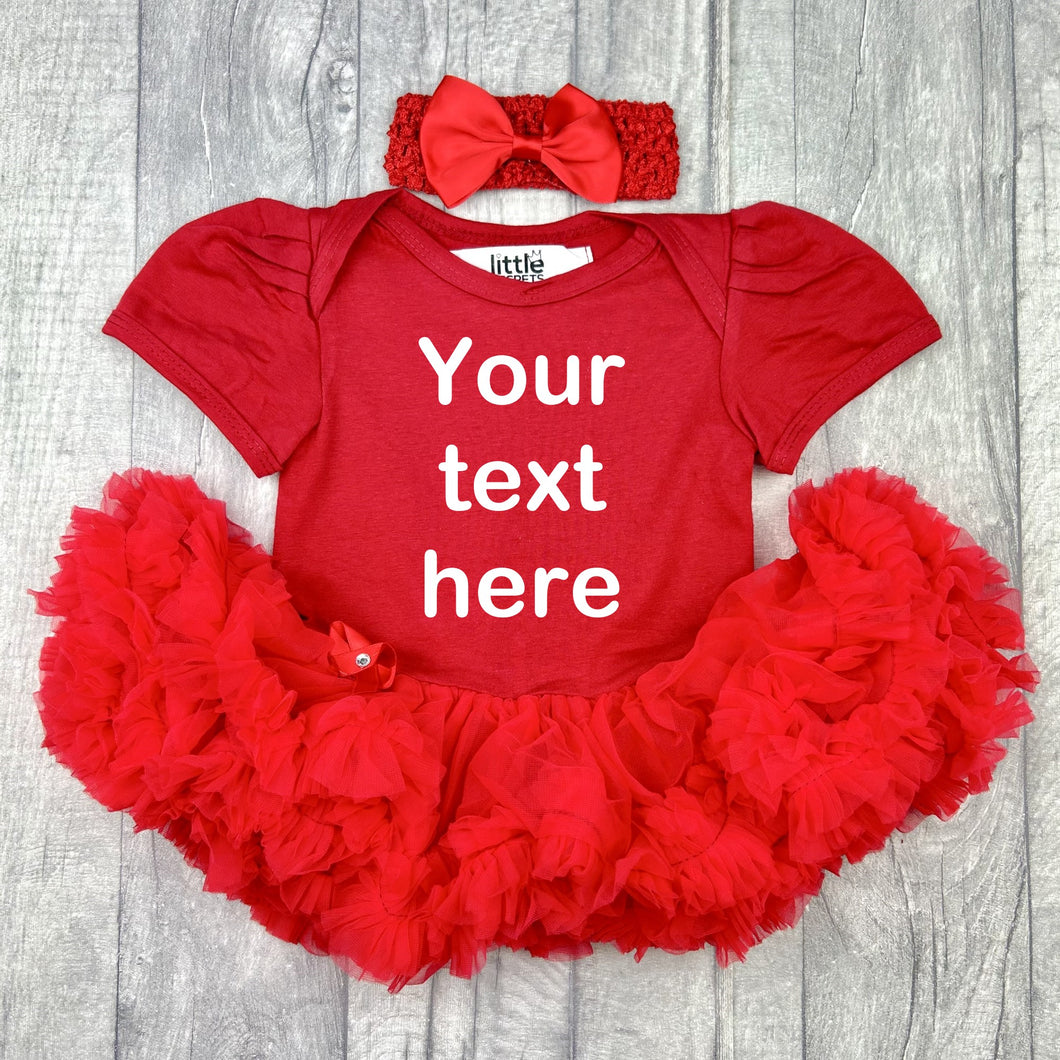 Custom Your Own Red Tutu Romper With Headband