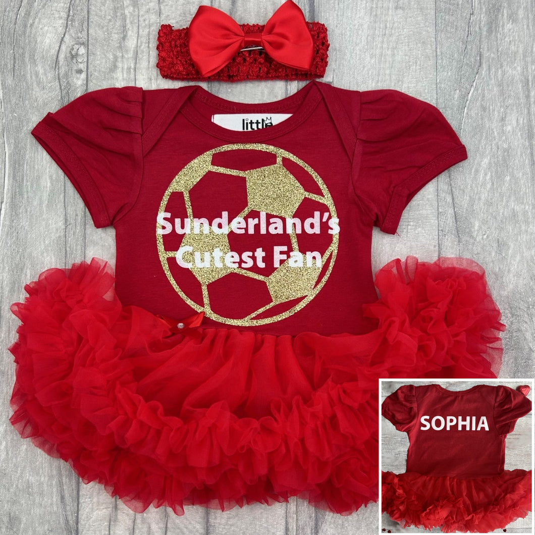 Personalised Sunderland's Cutest Fan Tutu Romper - Little Secrets Clothing