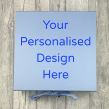 Load image into Gallery viewer, Personalise Your Own Light Blue Gift Keepsake Ribbon Box
