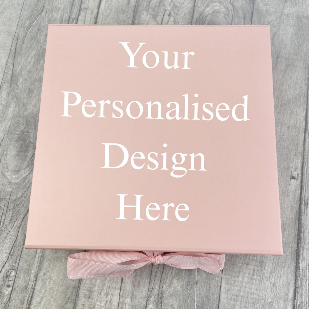 Personalise Your Own Pink Gift Keepsake Ribbon Box