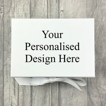 Load image into Gallery viewer, Personalise Your Own Small White Gift Keepsake Ribbon Box
