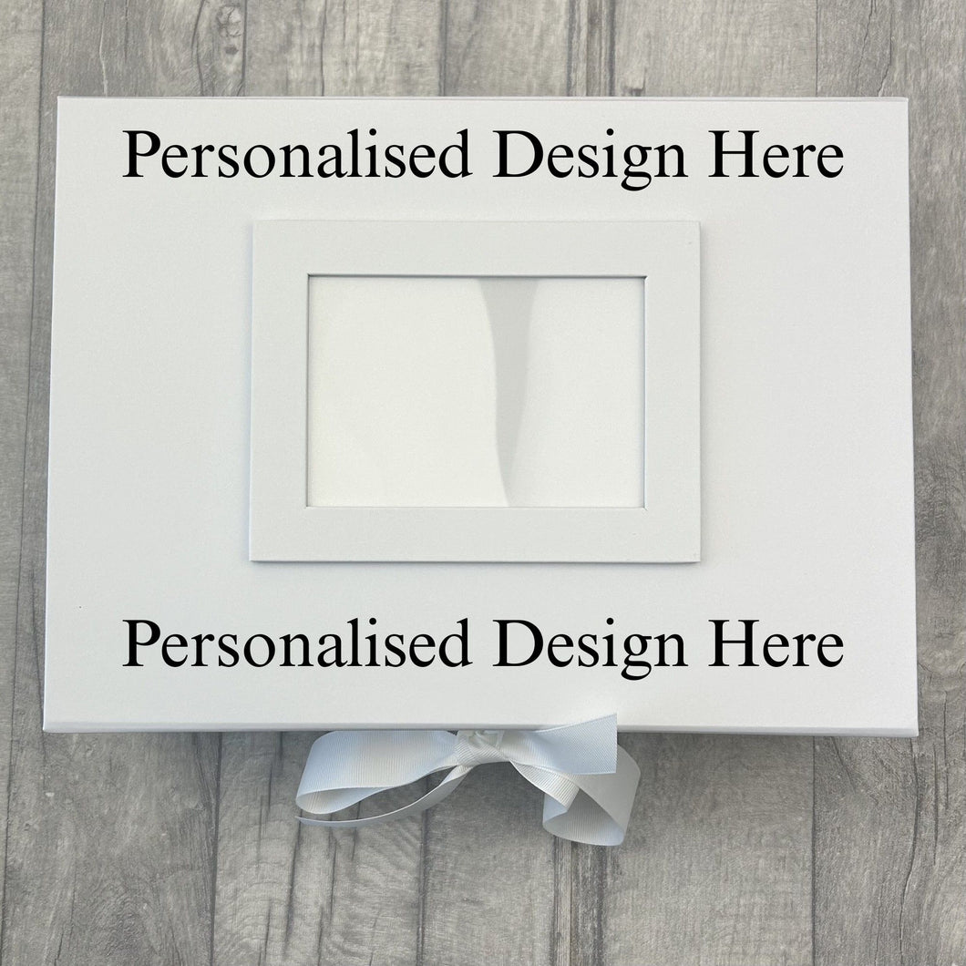 Customise Your Own White Photo Ribbon Box