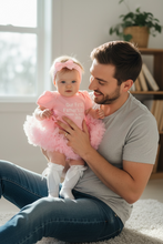 Load image into Gallery viewer, Our 1st Father’s Day Baby Girl Tutu Romper Outfit 2026 – Daddy &amp; Daughter Gift with Headband
