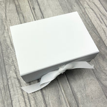 Load image into Gallery viewer, Personalise Your Own Small White Gift Keepsake Ribbon Box
