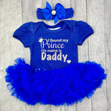 Load image into Gallery viewer, Newborn Daddy&#39;s Girl Princess Tutu Romper, I Found My Prince
