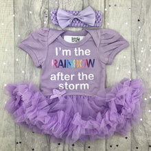 Load image into Gallery viewer, I&#39;m The Rainbow After The Storm Baby Girl Tutu Romper

