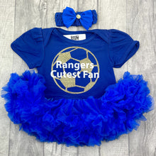 Load image into Gallery viewer, Baby Girls Rangers Cutest Fan Tutu Romper Dress
