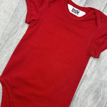 Load image into Gallery viewer, Plain Red Short Sleeved Baby Romper Newborn
